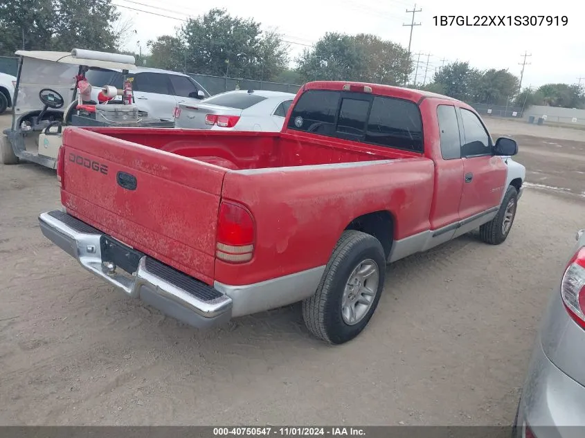 2001 Dodge Dakota Slt/Sport VIN: 1B7GL22XX1S307919 Lot: 40750547