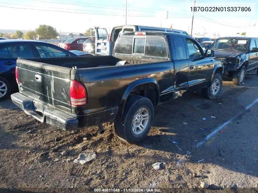 2001 Dodge Dakota Slt/Sport VIN: 1B7GG22N01S337806 Lot: 40811049