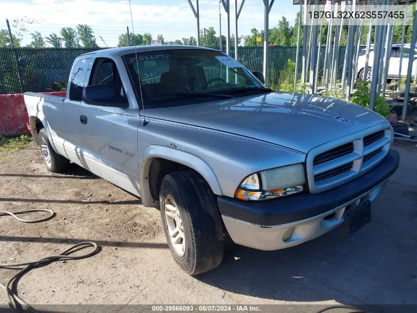 2002 Dodge Dakota Sport VIN: 1B7GL32X62S557455 Lot: 39566093