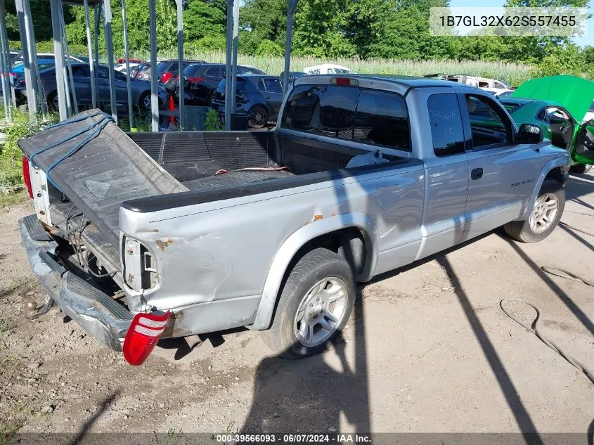 2002 Dodge Dakota Sport VIN: 1B7GL32X62S557455 Lot: 39566093