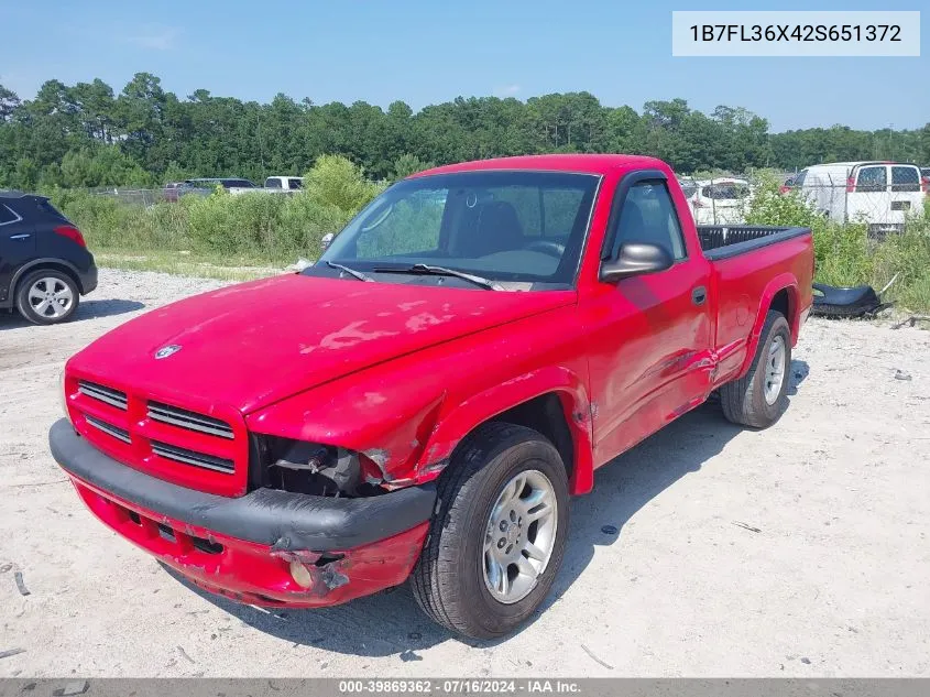 1B7FL36X42S651372 2002 Dodge Dakota Sport