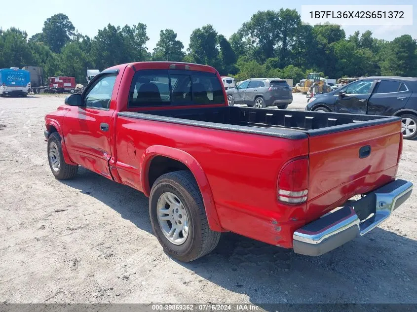 1B7FL36X42S651372 2002 Dodge Dakota Sport