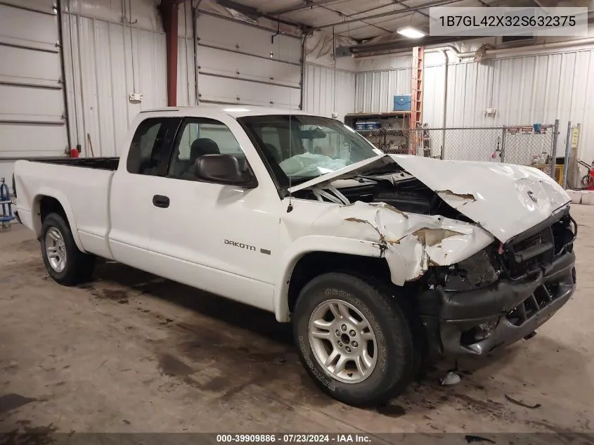 2002 Dodge Dakota Slt VIN: 1B7GL42X32S632375 Lot: 39909886