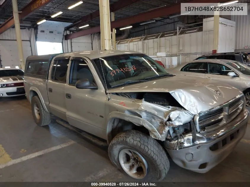 2002 Dodge Dakota Slt VIN: 1B7HG48X82S652704 Lot: 39940528