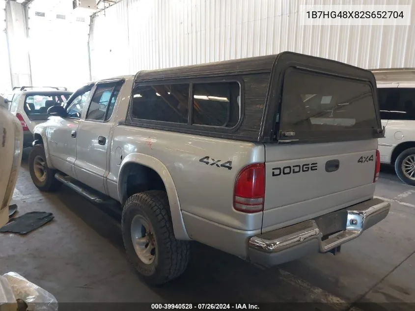 1B7HG48X82S652704 2002 Dodge Dakota Slt