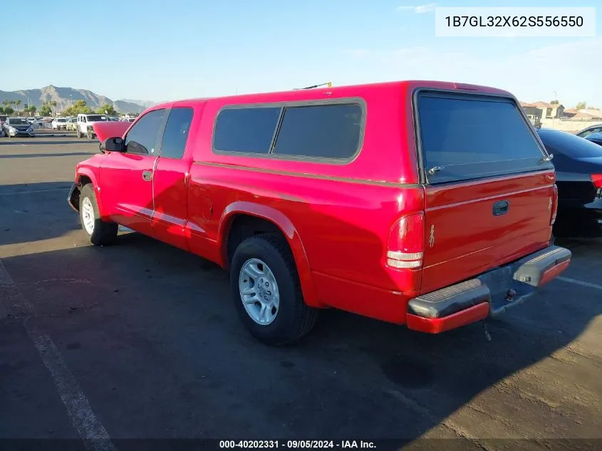 2002 Dodge Dakota Sport VIN: 1B7GL32X62S556550 Lot: 40202331