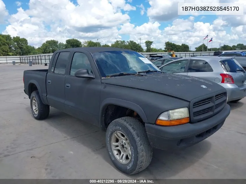 1B7HG38Z52S545170 2002 Dodge Dakota Sport