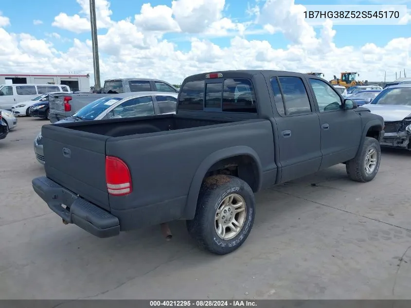 1B7HG38Z52S545170 2002 Dodge Dakota Sport