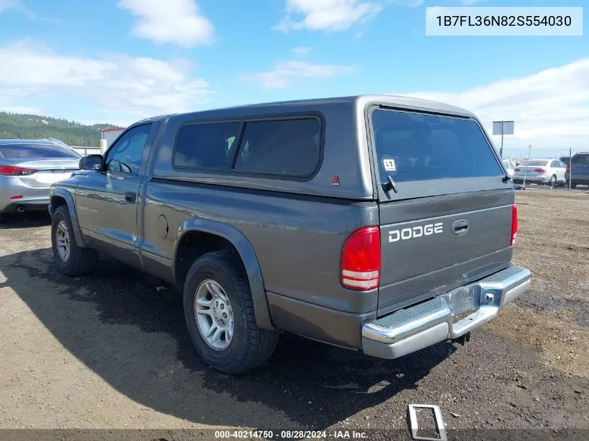 1B7FL36N82S554030 2002 Dodge Dakota Sport