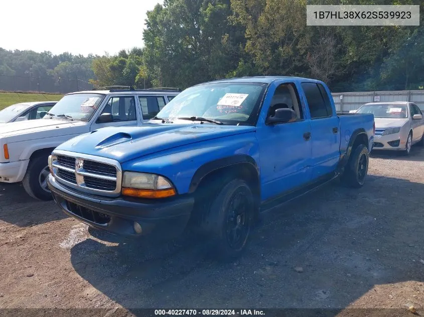 2002 Dodge Dakota Sport VIN: 1B7HL38X62S539923 Lot: 40227470