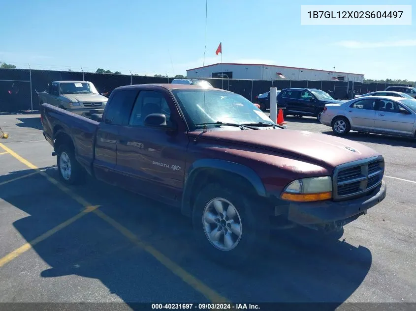 2002 Dodge Dakota VIN: 1B7GL12X02S604497 Lot: 40231697