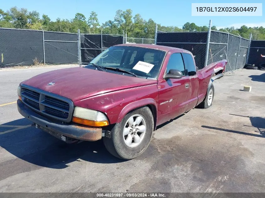 2002 Dodge Dakota VIN: 1B7GL12X02S604497 Lot: 40231697