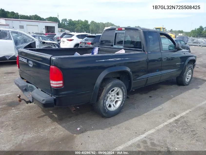 1B7GL32N72S508425 2002 Dodge Dakota Sport