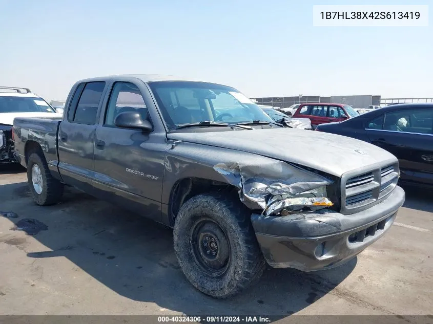 2002 Dodge Dakota Sport VIN: 1B7HL38X42S613419 Lot: 40324306