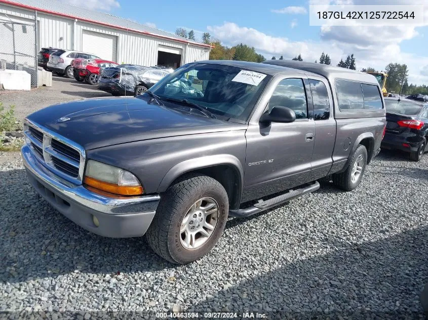 2002 Dodge Dakota VIN: 187GL42X125722544 Lot: 40463594