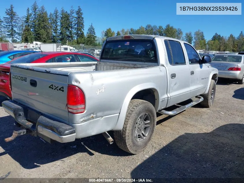 1B7HG38NX2S539426 2002 Dodge Dakota Sport