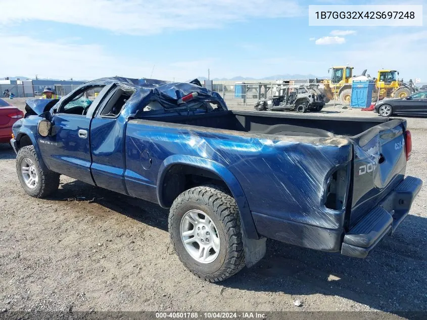 2002 Dodge Dakota Sport VIN: 1B7GG32X42S697248 Lot: 40501788