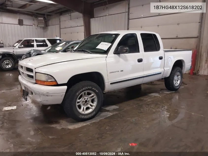 2002 Dodge Dakota Slt VIN: 1B7HG48X12S618202 Lot: 40513052