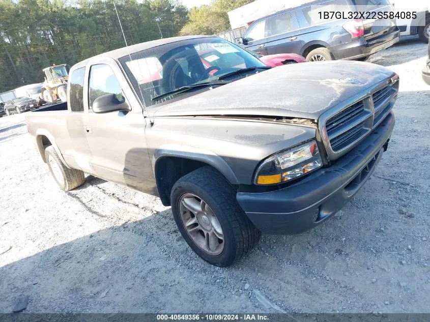 2002 Dodge Dakota Sport/Rt VIN: 1B7GL32X22S584085 Lot: 40549356