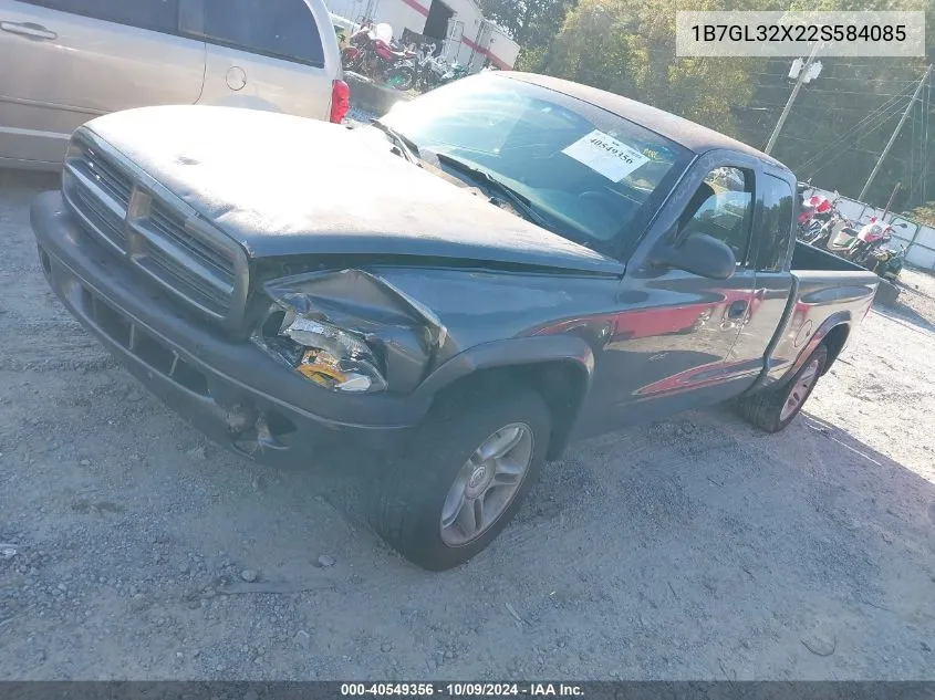 2002 Dodge Dakota Sport/Rt VIN: 1B7GL32X22S584085 Lot: 40549356