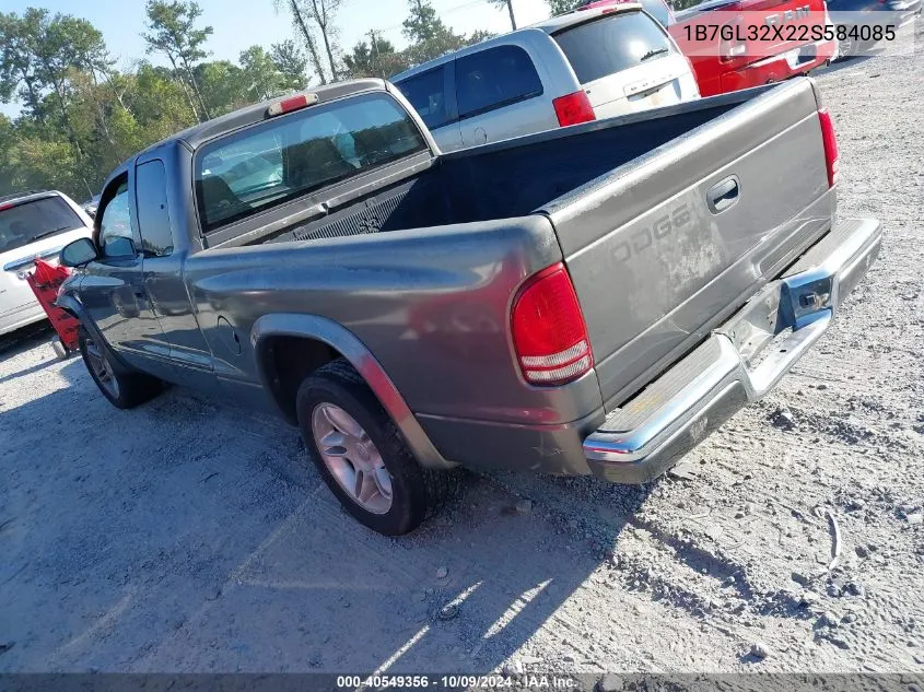 2002 Dodge Dakota Sport/Rt VIN: 1B7GL32X22S584085 Lot: 40549356