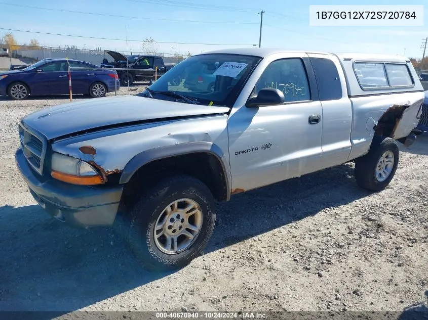 2002 Dodge Dakota Sxt VIN: 1B7GG12X72S720784 Lot: 40670940