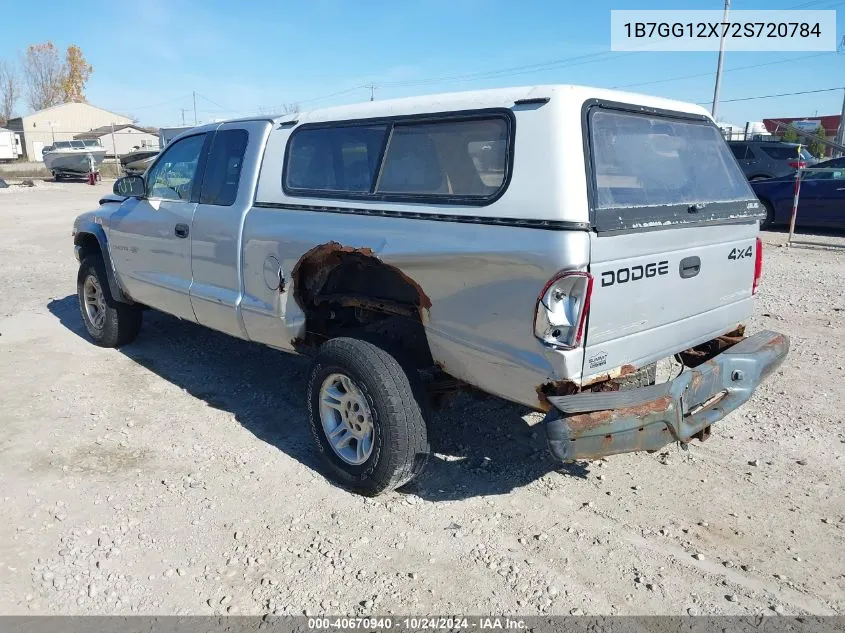 1B7GG12X72S720784 2002 Dodge Dakota Sxt