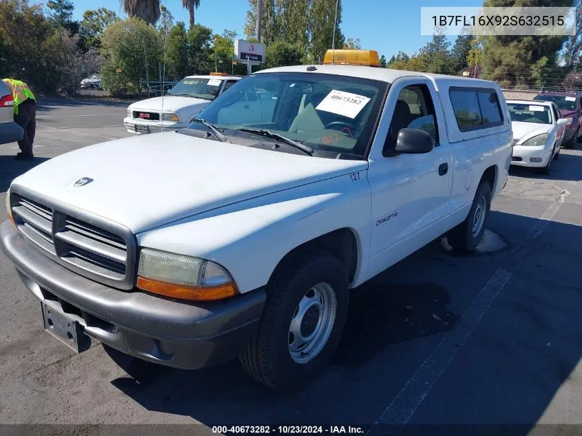 2002 Dodge Dakota VIN: 1B7FL16X92S632515 Lot: 40673282