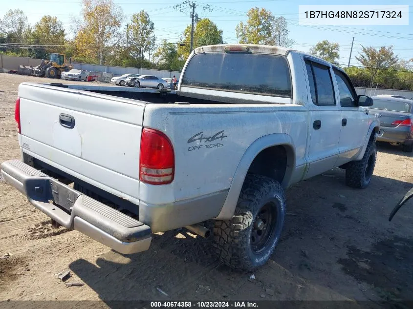 1B7HG48N82S717324 2002 Dodge Dakota Slt