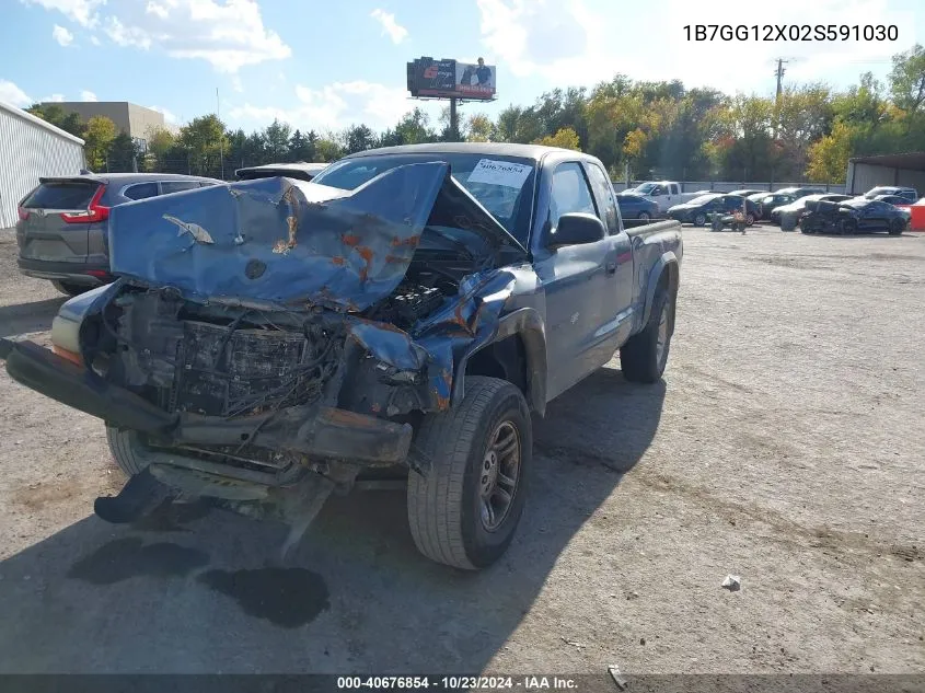 2002 Dodge Dakota VIN: 1B7GG12X02S591030 Lot: 40676854