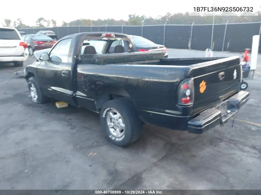 2002 Dodge Dakota Sport VIN: 1B7FL36N92S506732 Lot: 40708989