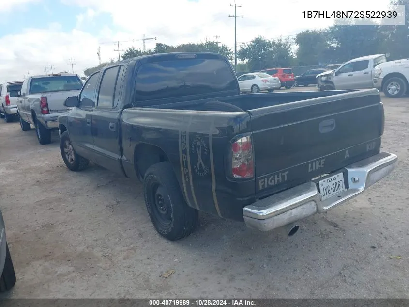 1B7HL48N72S522939 2002 Dodge Dakota Slt