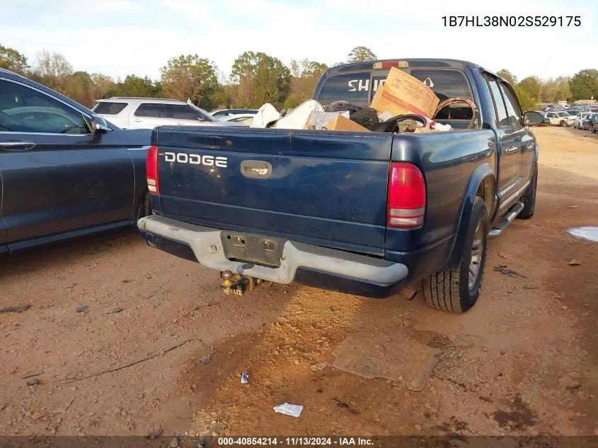 2002 Dodge Dakota Sport VIN: 1B7HL38N02S529175 Lot: 40854214