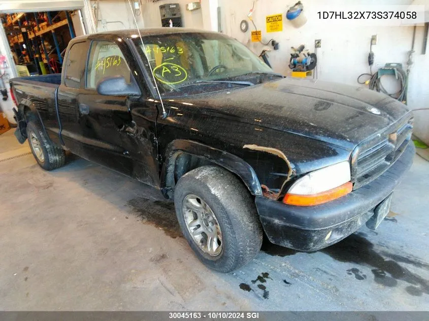 2003 Dodge Dakota Sport VIN: 1D7HL32X73S374058 Lot: 30045163