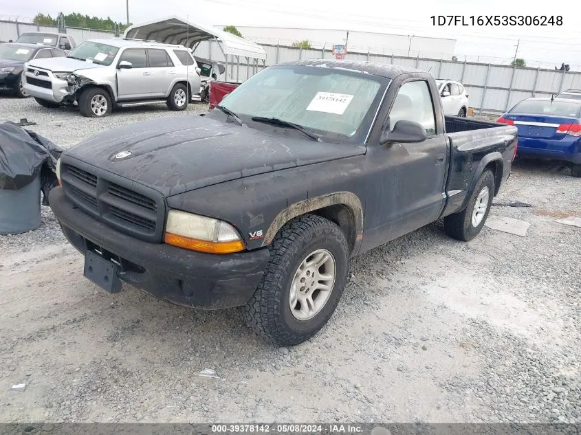 2003 Dodge Dakota VIN: 1D7FL16X53S306248 Lot: 39378142