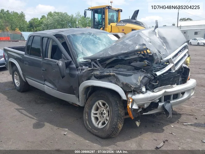 2003 Dodge Dakota Slt VIN: 1D7HG48N63S204225 Lot: 39986297