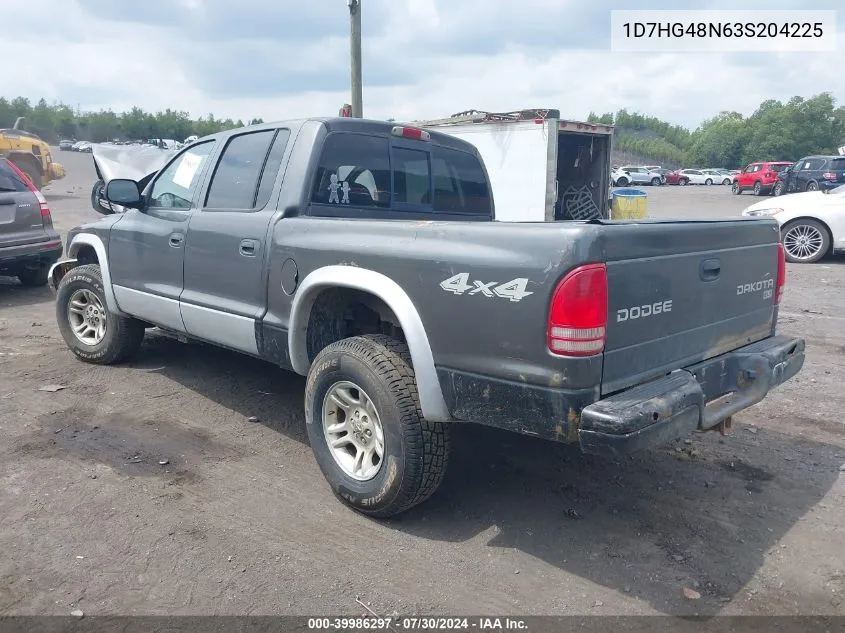 2003 Dodge Dakota Slt VIN: 1D7HG48N63S204225 Lot: 39986297