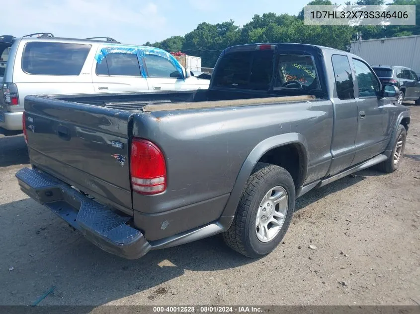 2003 Dodge Dakota Sport VIN: 1D7HL32X73S346406 Lot: 40012528