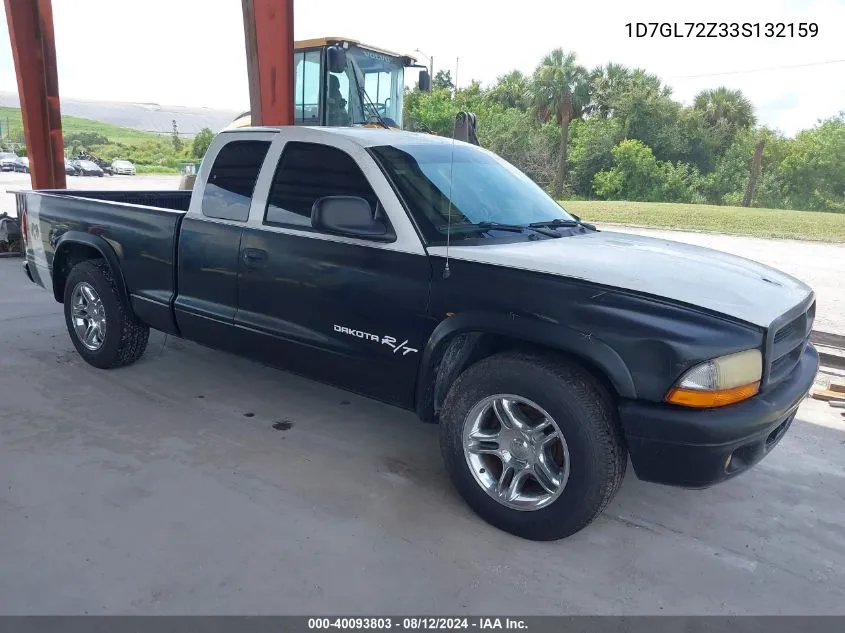 2003 Dodge Dakota R/T VIN: 1D7GL72Z33S132159 Lot: 40093803