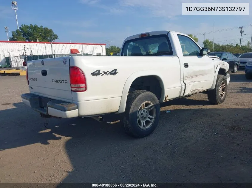 2003 Dodge Dakota Sport VIN: 1D7GG36N73S132797 Lot: 40188856