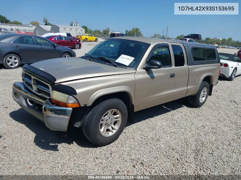 2003 Dodge Dakota Slt VIN: 1D7HL42X93S153695 Lot: 40195869