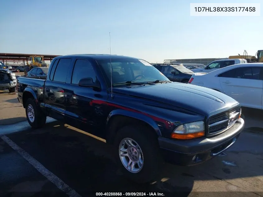 2003 Dodge Dakota Sport/Sxt VIN: 1D7HL38X33S177458 Lot: 40288868