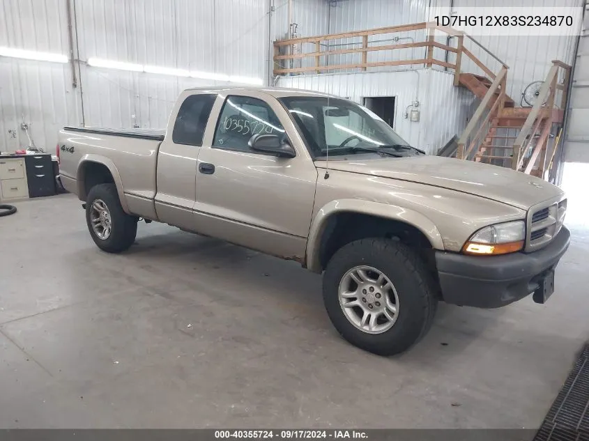 1D7HG12X83S234870 2003 Dodge Dakota