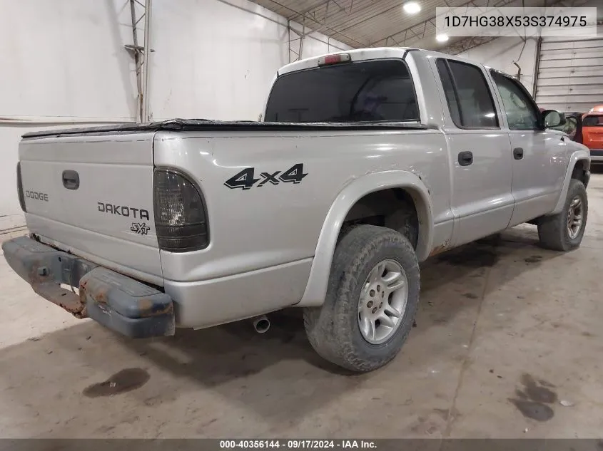 1D7HG38X53S374975 2003 Dodge Dakota Sport/Sxt