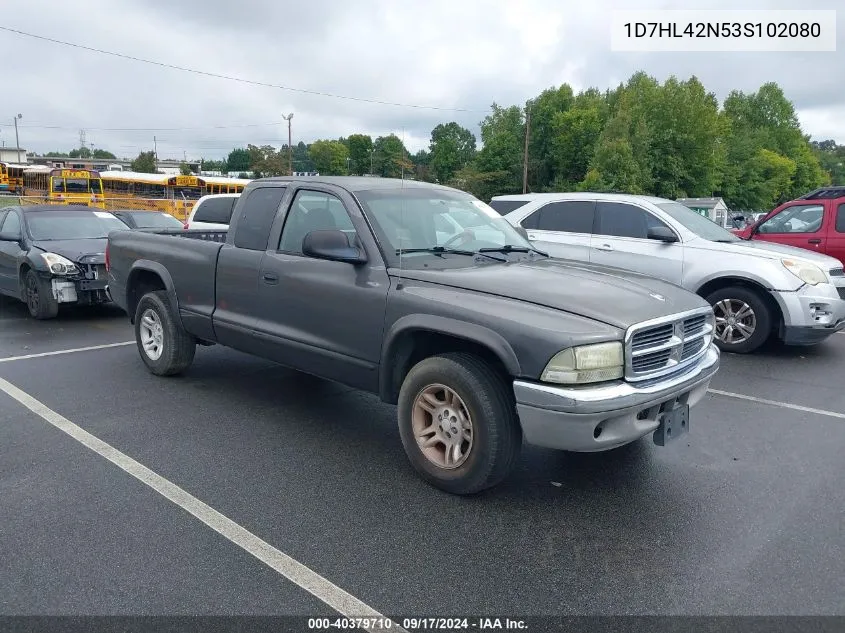 2003 Dodge Dakota Slt VIN: 1D7HL42N53S102080 Lot: 40379710