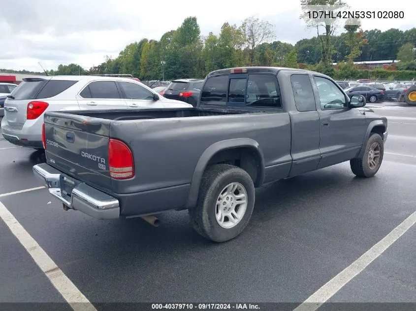 2003 Dodge Dakota Slt VIN: 1D7HL42N53S102080 Lot: 40379710