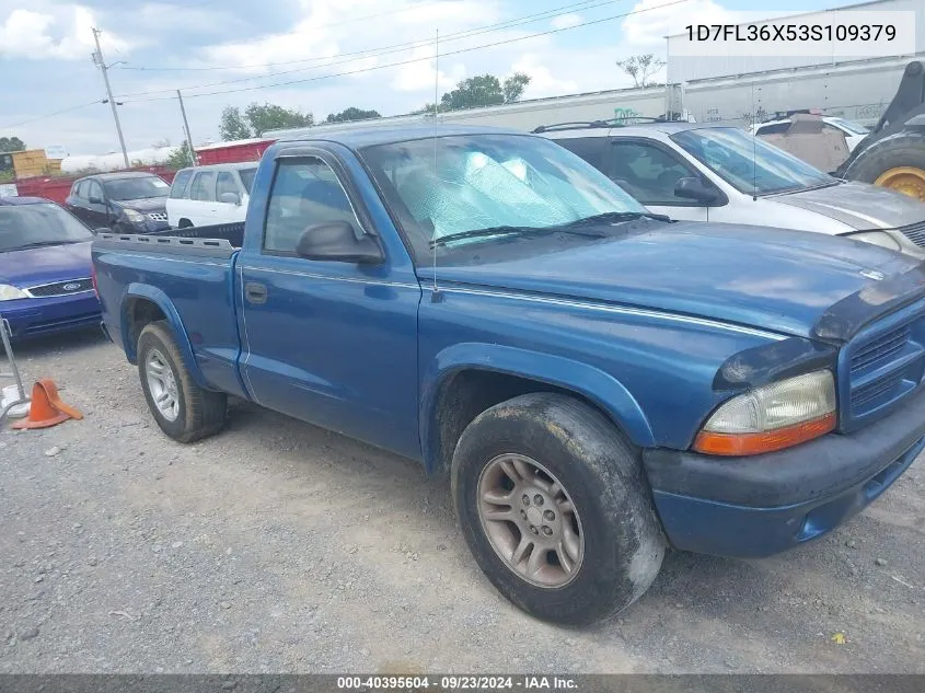 2003 Dodge Dakota Sport VIN: 1D7FL36X53S109379 Lot: 40395604