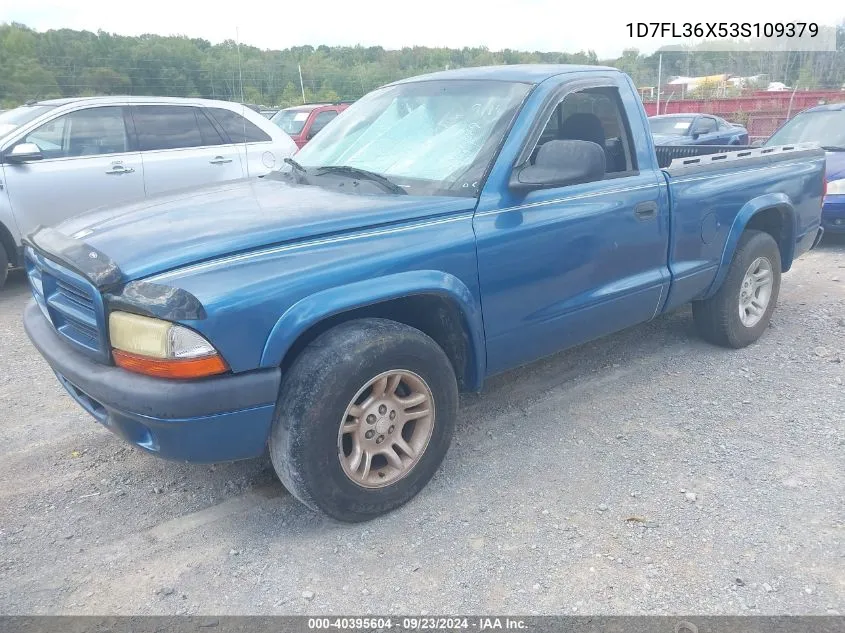 2003 Dodge Dakota Sport VIN: 1D7FL36X53S109379 Lot: 40395604