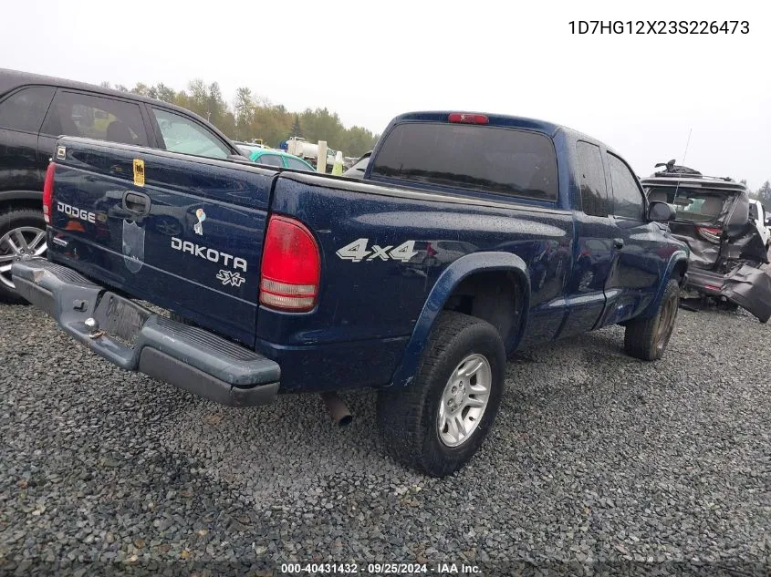 2003 Dodge Dakota VIN: 1D7HG12X23S226473 Lot: 40431432