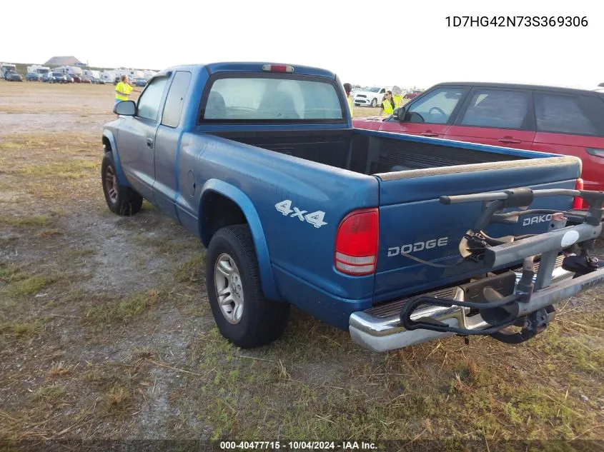 2003 Dodge Dakota Slt VIN: 1D7HG42N73S369306 Lot: 40477715